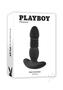 Playboy Trust The Thrust Rechargeable Silicone Thrusting Anal Plug With Remote Control - Black